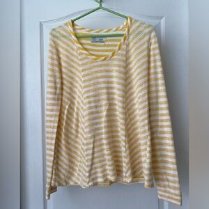 Saturday Sunday Anthropologie Yellow Striped Shirt